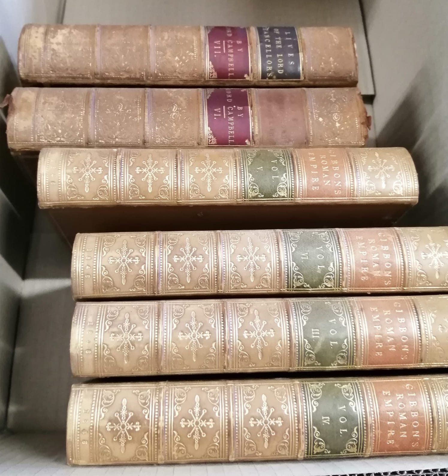 Six boxes of various books